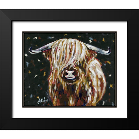 Harriet Black Modern Wood Framed Art Print with Double Matting by Augustine, Jodi