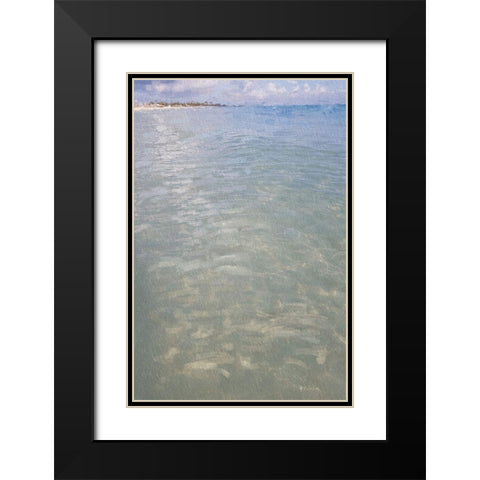 Beach  Shore IX Black Modern Wood Framed Art Print with Double Matting by Cusson, Marie Elaine