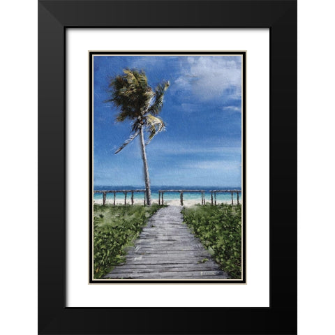 Beach  Shore X Black Modern Wood Framed Art Print with Double Matting by Cusson, Marie Elaine