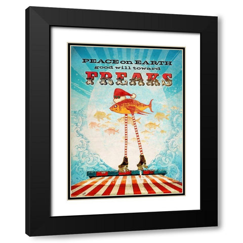 Colorful Christmas VIII-Freaks Black Modern Wood Framed Art Print with Double Matting by Duirwaigh