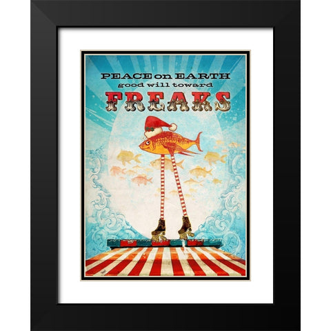 Colorful Christmas VIII-Freaks Black Modern Wood Framed Art Print with Double Matting by Duirwaigh