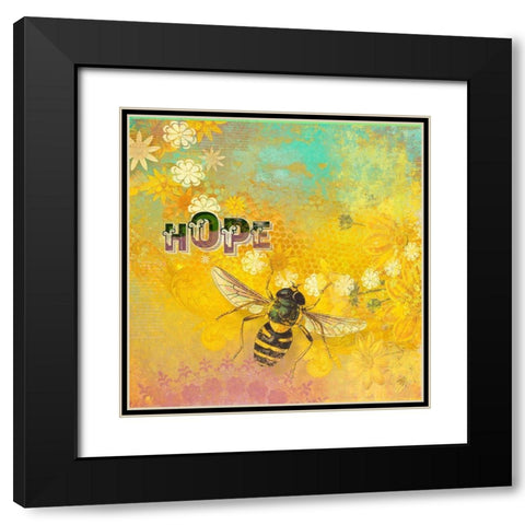 Living  Out Loud III-Hope Black Modern Wood Framed Art Print with Double Matting by Duirwaigh