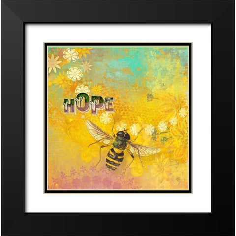 Living  Out Loud III-Hope Black Modern Wood Framed Art Print with Double Matting by Duirwaigh