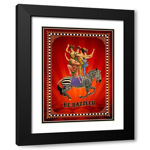 Living  Out Loud V-Be Dazzled Black Modern Wood Framed Art Print with Double Matting by Duirwaigh