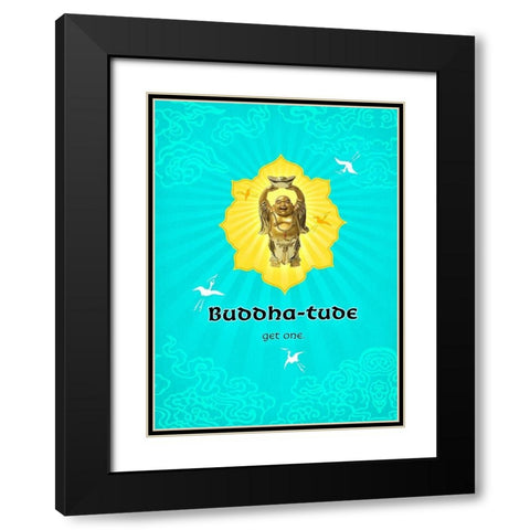 Living  Out Loud VI-Buddhatude Black Modern Wood Framed Art Print with Double Matting by Duirwaigh