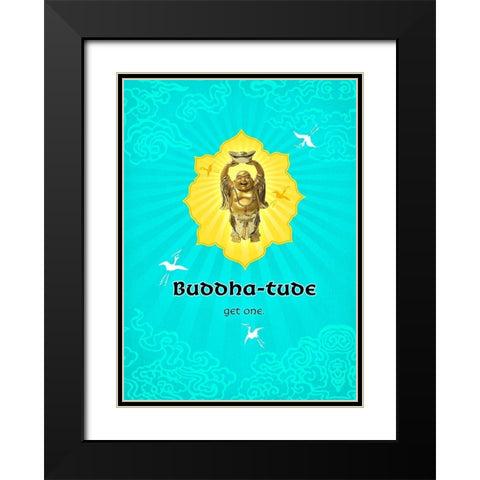 Living  Out Loud VI-Buddhatude Black Modern Wood Framed Art Print with Double Matting by Duirwaigh