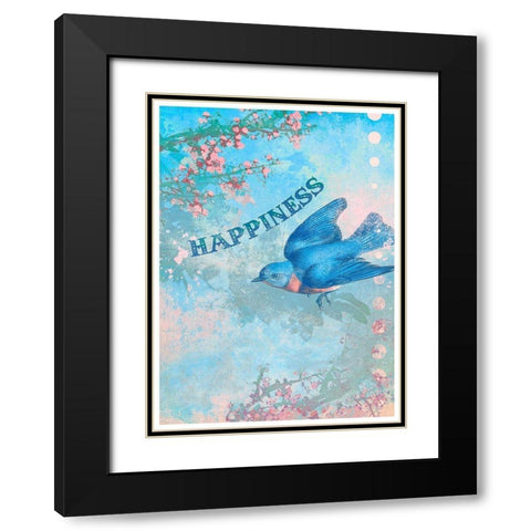 Living  Out Loud IX-Happiness Black Modern Wood Framed Art Print with Double Matting by Duirwaigh