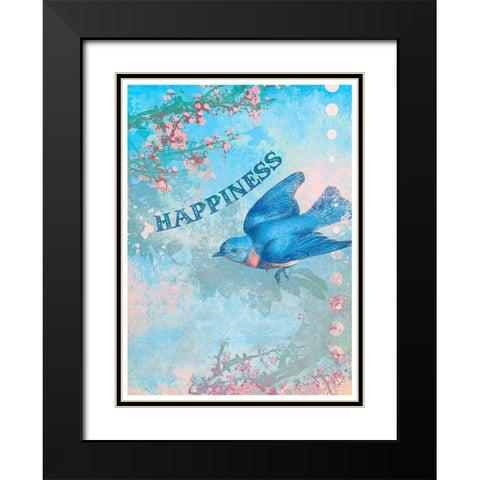 Living  Out Loud IX-Happiness Black Modern Wood Framed Art Print with Double Matting by Duirwaigh