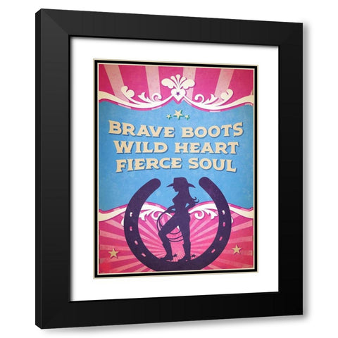 Sassy  Sentiment II-Fierce Black Modern Wood Framed Art Print with Double Matting by Duirwaigh