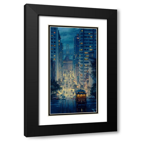 Light  Canyon Black Modern Wood Framed Art Print with Double Matting by Lushpin, E.