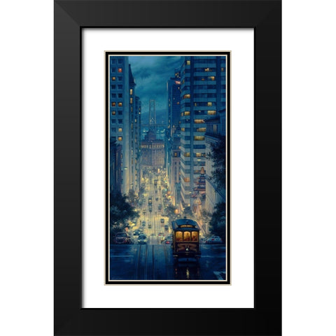 Light  Canyon Black Modern Wood Framed Art Print with Double Matting by Lushpin, E.
