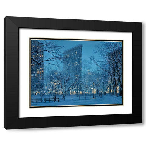 Winter  Icon Black Modern Wood Framed Art Print with Double Matting by Lushpin, E.