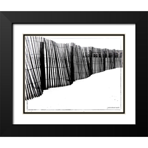 Fences  Make Good Neighbors Black Modern Wood Framed Art Print with Double Matting by Manelis, Jessica