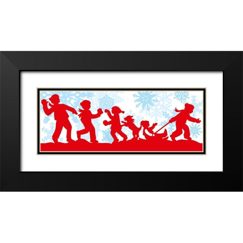 Winter Silhouette II Black Modern Wood Framed Art Print with Double Matting by Sowell, Sharyn