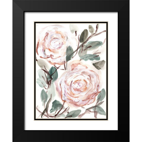 Farmhouse  Bush coral pink I Black Modern Wood Framed Art Print with Double Matting by Chapman, Marcy