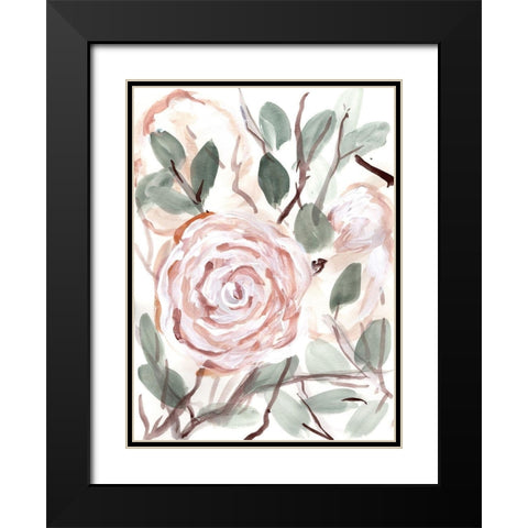 Farmhouse  Bush coral pink II Black Modern Wood Framed Art Print with Double Matting by Chapman, Marcy