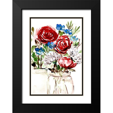 Proud  to be an American I Black Modern Wood Framed Art Print with Double Matting by Chapman, Marcy