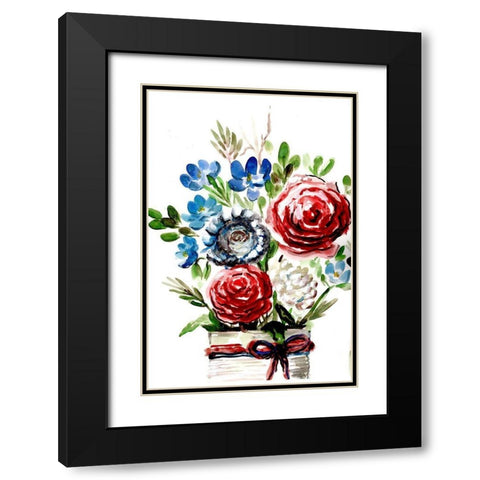 Proud  to be an American II Black Modern Wood Framed Art Print with Double Matting by Chapman, Marcy