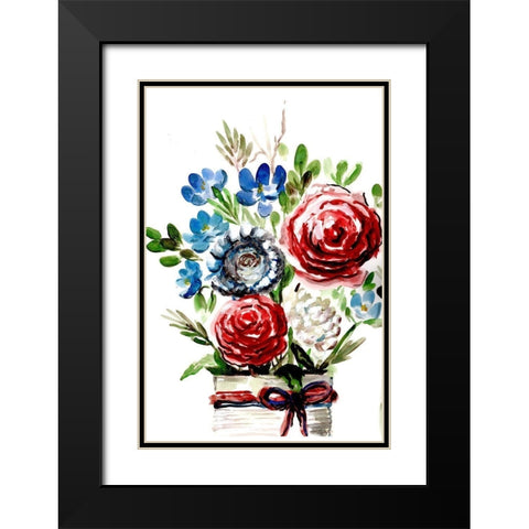 Proud  to be an American II Black Modern Wood Framed Art Print with Double Matting by Chapman, Marcy