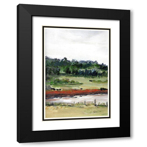 Farmhouse  Fields I Black Modern Wood Framed Art Print with Double Matting by Chapman, Marcy