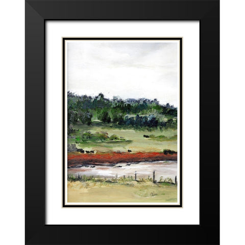 Farmhouse  Fields I Black Modern Wood Framed Art Print with Double Matting by Chapman, Marcy