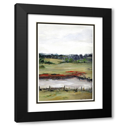 Farmhouse  Fields II Black Modern Wood Framed Art Print with Double Matting by Chapman, Marcy