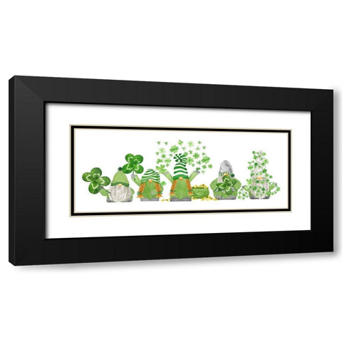 Luck of the Gnomes panel I Black Modern Wood Framed Art Print with Double Matting by Reed, Tara
