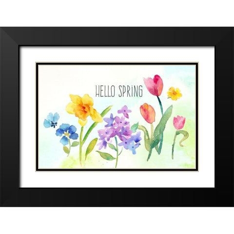 Hello  Spring landscape Black Modern Wood Framed Art Print with Double Matting by Coulter, Cynthia
