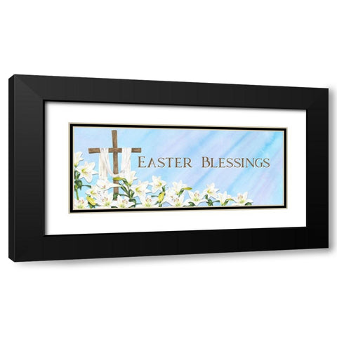 He  is Risen panel I-Easter Blessings Black Modern Wood Framed Art Print with Double Matting by Reed, Tara