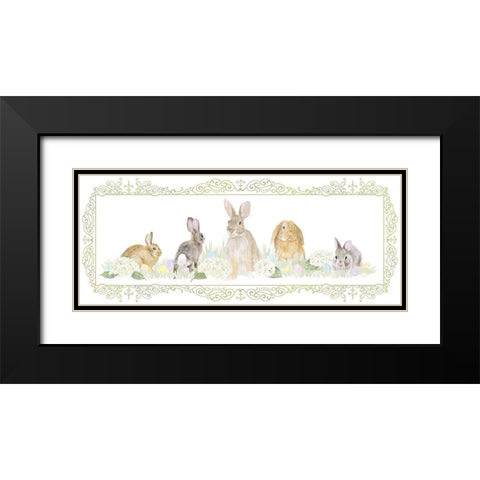 Vintage  Easter panel II Black Modern Wood Framed Art Print with Double Matting by Reed, Tara