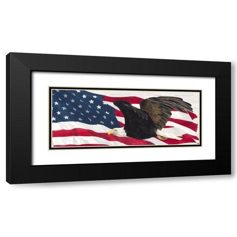 Let  Freedom Soar panel II Black Modern Wood Framed Art Print with Double Matting by Reed, Tara