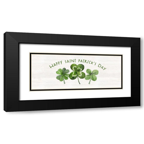Shamrock  Rainbows panel II-Happy St Patricks Black Modern Wood Framed Art Print with Double Matting by Reed, Tara