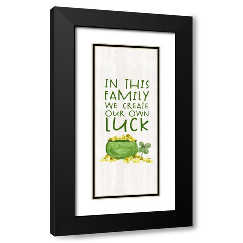 Shamrock  Rainbows vertical I-Create our Luck Black Modern Wood Framed Art Print with Double Matting by Reed, Tara