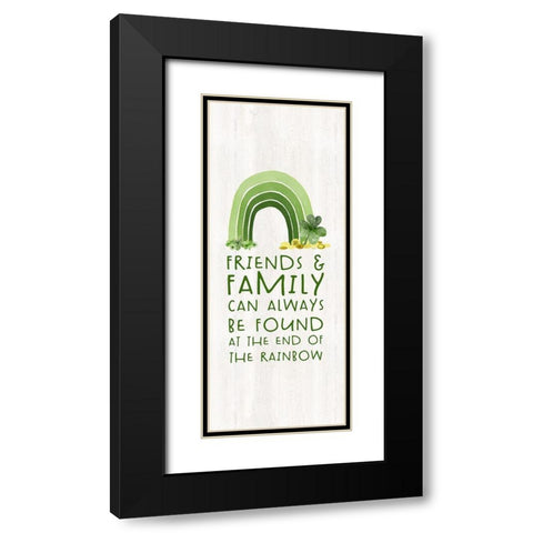 Shamrock  Rainbows vertical II-Friends and Family Black Modern Wood Framed Art Print with Double Matting by Reed, Tara
