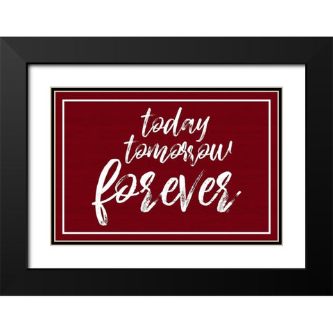 Valentines  landscape sentiment VII-Forever Black Modern Wood Framed Art Print with Double Matting by Reed, Tara