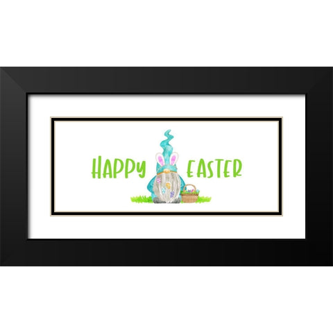 Easter Gnomes panel I-Happy Easter Black Modern Wood Framed Art Print with Double Matting by Reed, Tara