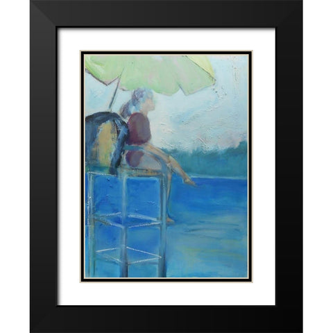 At the Lake Black Modern Wood Framed Art Print with Double Matting by Marie, Susanne