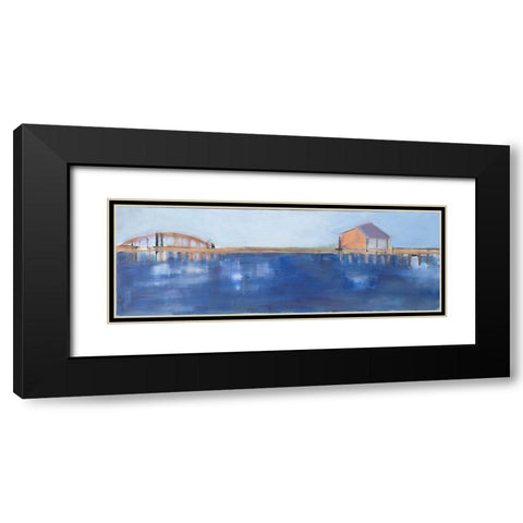 Bridge View Black Modern Wood Framed Art Print with Double Matting by Marie, Susanne