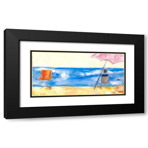 Bright Water Black Modern Wood Framed Art Print with Double Matting by Marie, Susanne