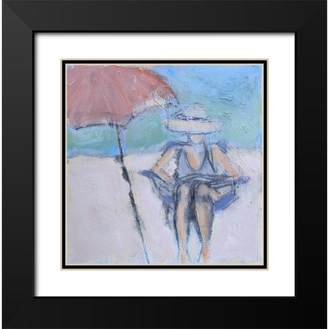 Sunbather Black Modern Wood Framed Art Print with Double Matting by Marie, Susanne