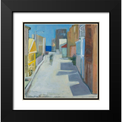 Alleyway Black Modern Wood Framed Art Print with Double Matting by Marie, Susanne