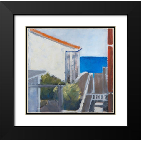 Coastal Lookout Black Modern Wood Framed Art Print with Double Matting by Marie, Susanne