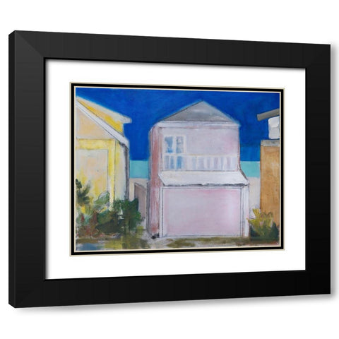 Coastal Streets Black Modern Wood Framed Art Print with Double Matting by Marie, Susanne