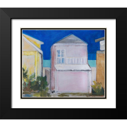 Coastal Streets Black Modern Wood Framed Art Print with Double Matting by Marie, Susanne