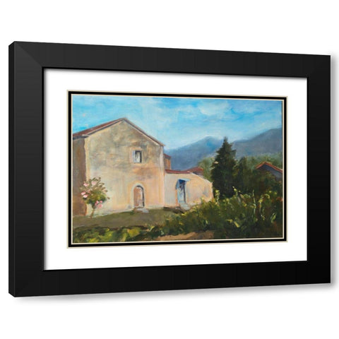 Italian Morning Black Modern Wood Framed Art Print with Double Matting by Marie, Susanne