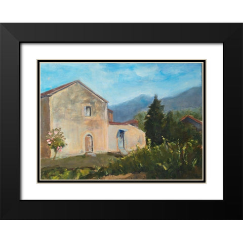 Italian Morning Black Modern Wood Framed Art Print with Double Matting by Marie, Susanne