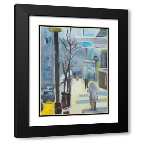 Winters Day Black Modern Wood Framed Art Print with Double Matting by Marie, Susanne