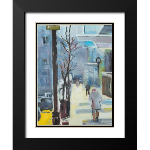 Winters Day Black Modern Wood Framed Art Print with Double Matting by Marie, Susanne
