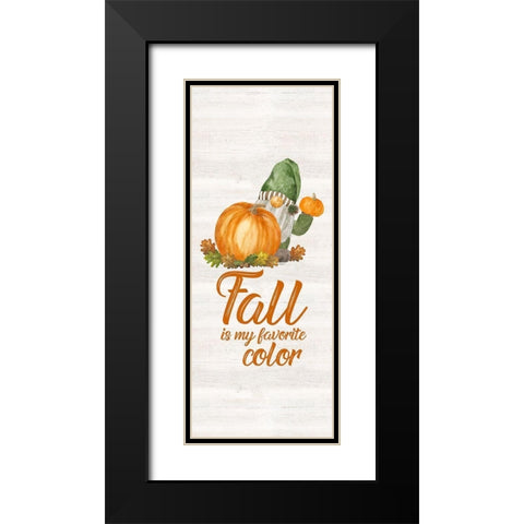 Fall Gnomes Sentiment vertical II-Favorite Color Black Modern Wood Framed Art Print with Double Matting by Reed, Tara