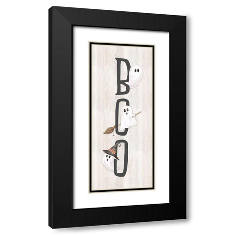 Sit a Spell Sentiment vertical I-Boo Black Modern Wood Framed Art Print with Double Matting by Reed, Tara